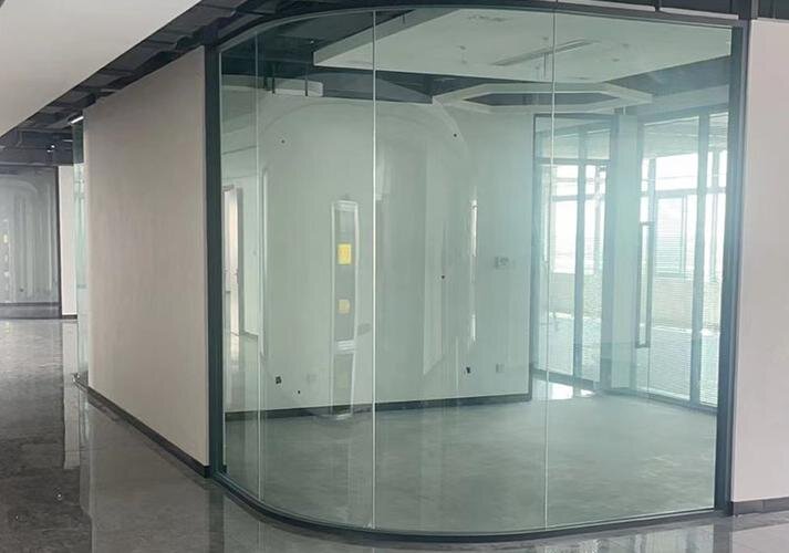 镇江市异形展柜玻璃弧形玻璃 - 厂家